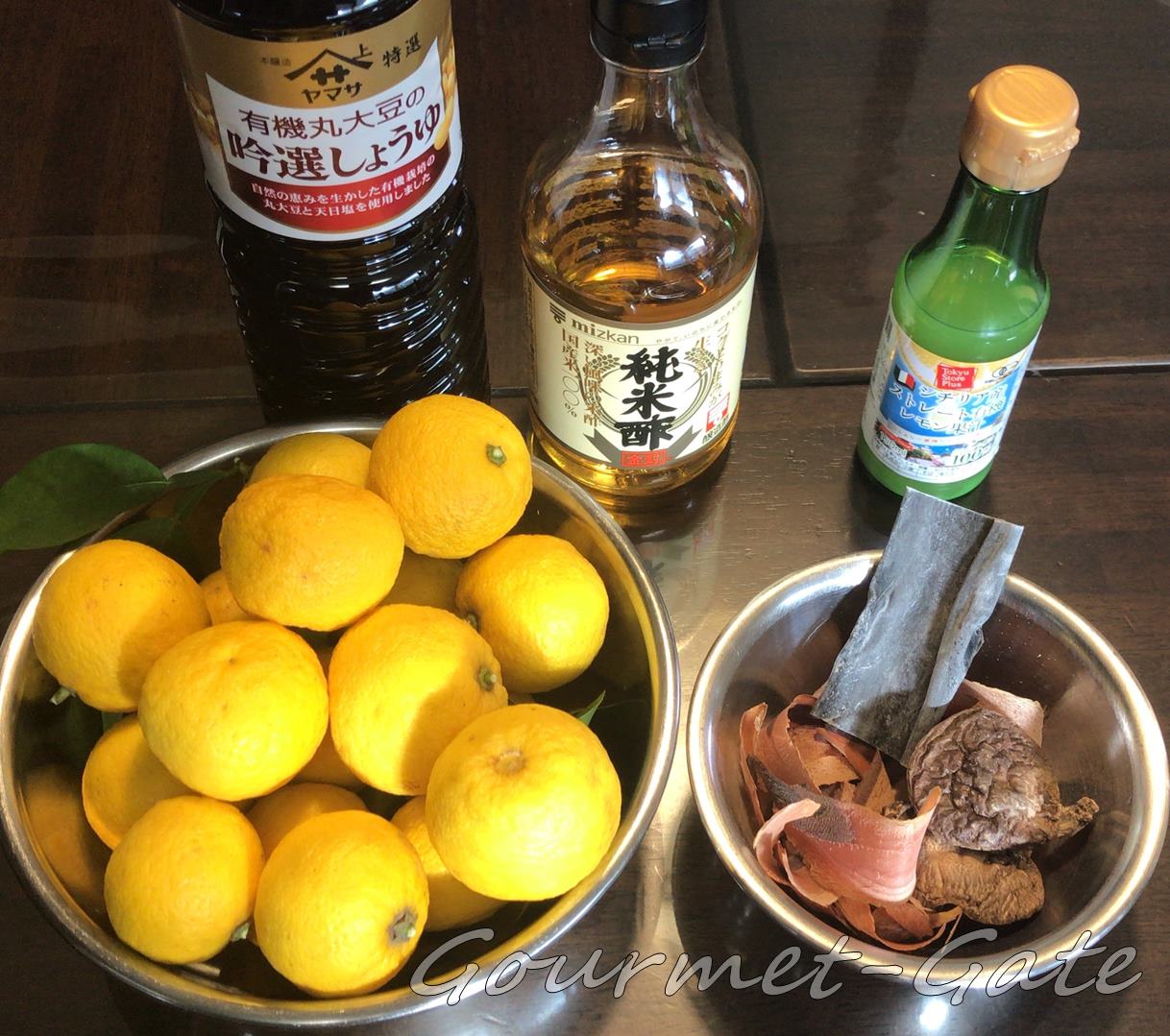 ポン酢の材料、一覧