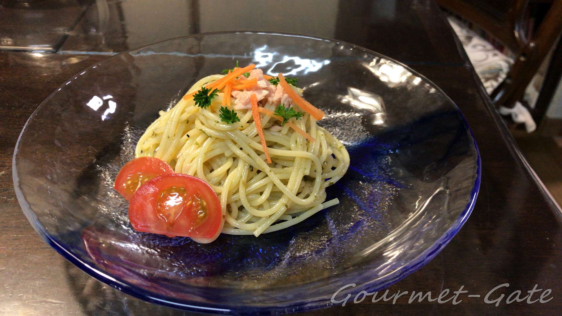阿蘇バジルペーストで作った冷製ジェノベーゼパスタ