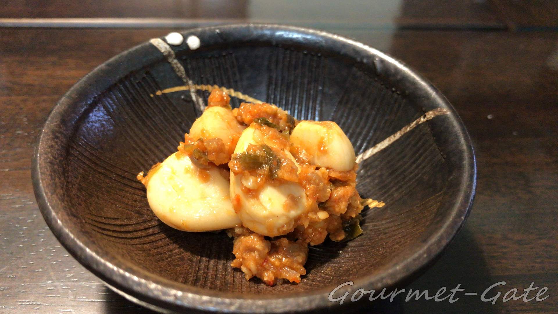 アグー豚のにんにく肉味噌_盛り付け