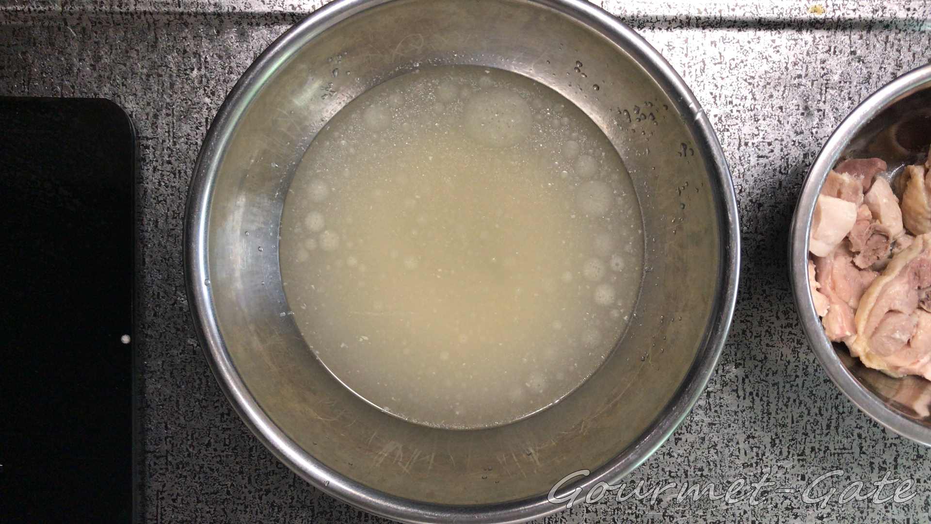 かしわ水炊きのスープのみ