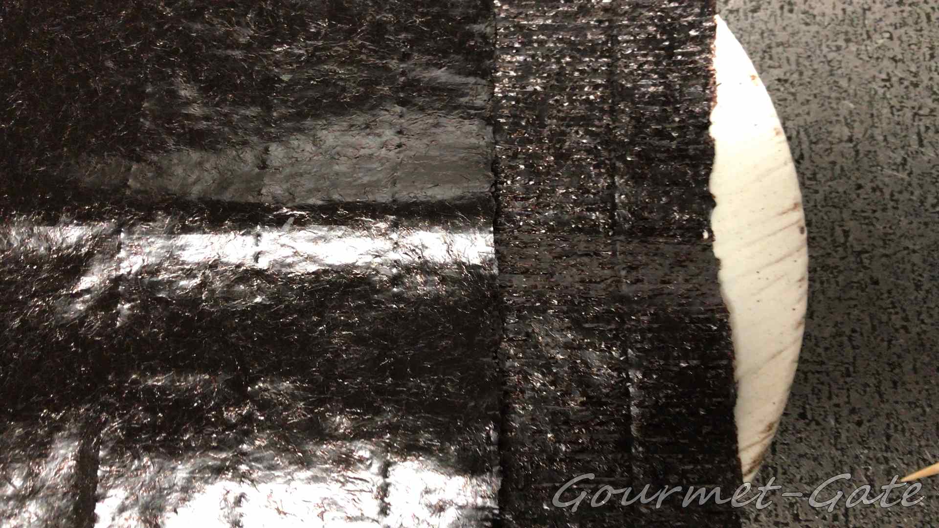 海苔の表面見比べ