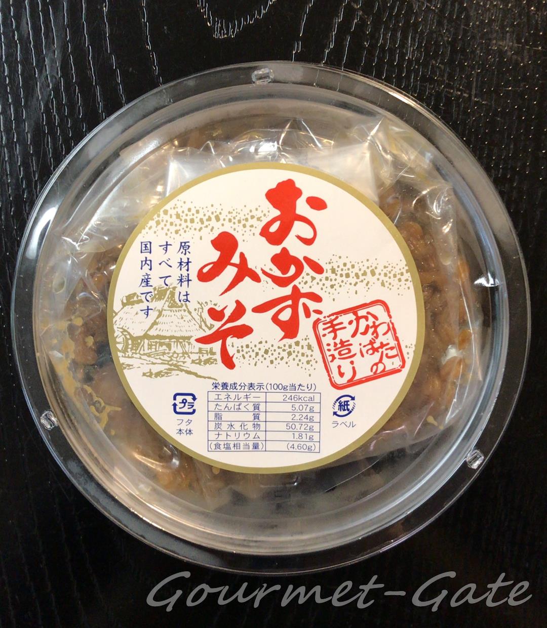 かわばたみそのおかずみそ、パッケージ