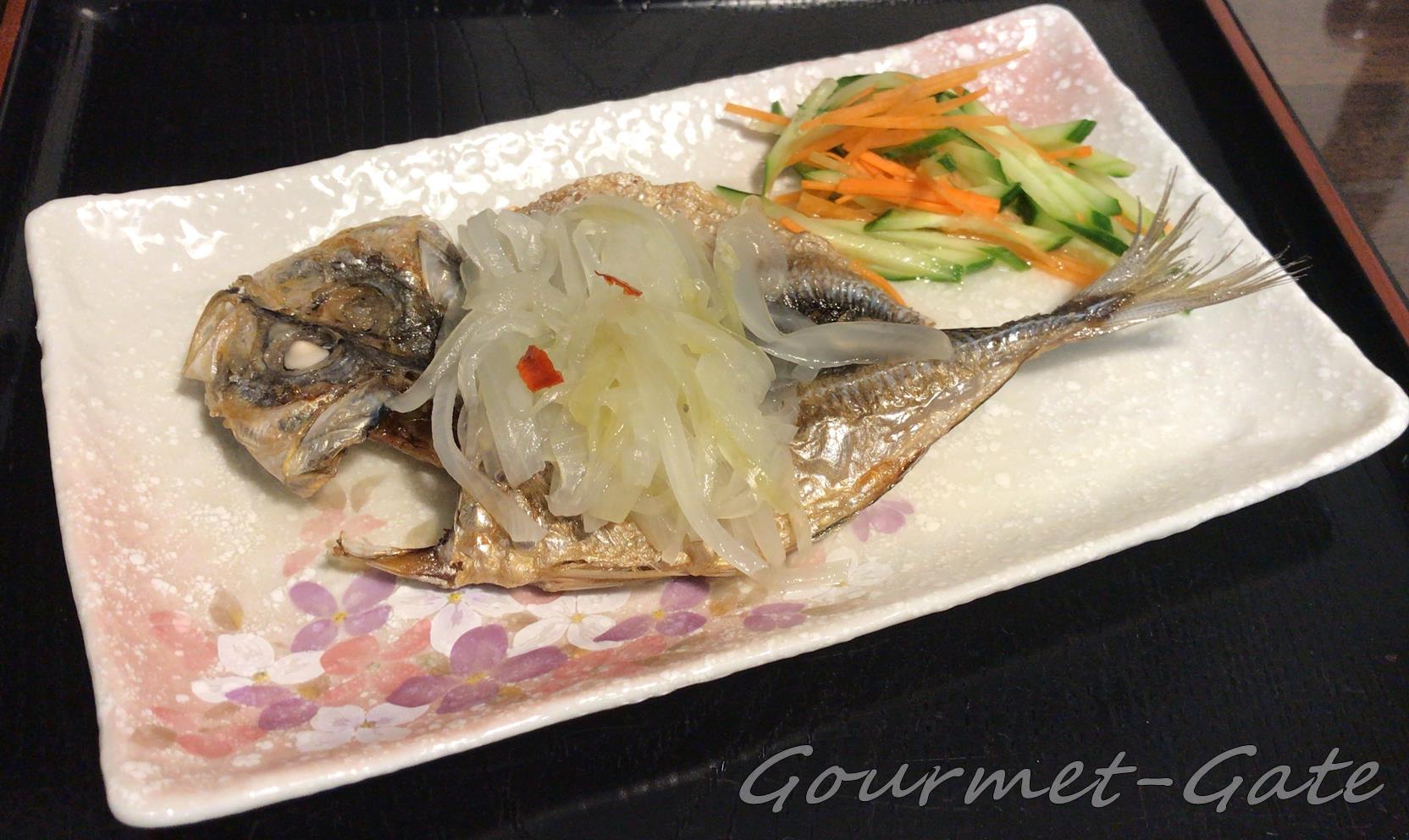 鯵の南蛮漬け、盛り付け