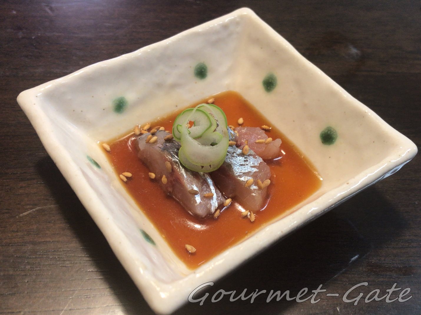 鯵の刺身が倍美味しくなる