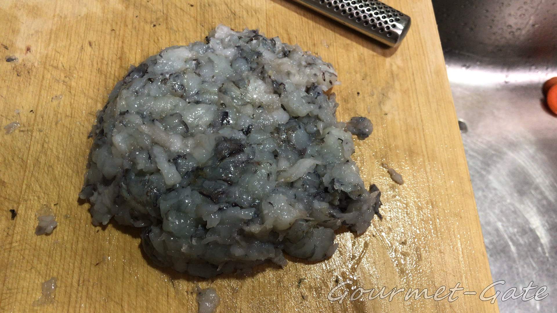 エビのミンチ、グロイ