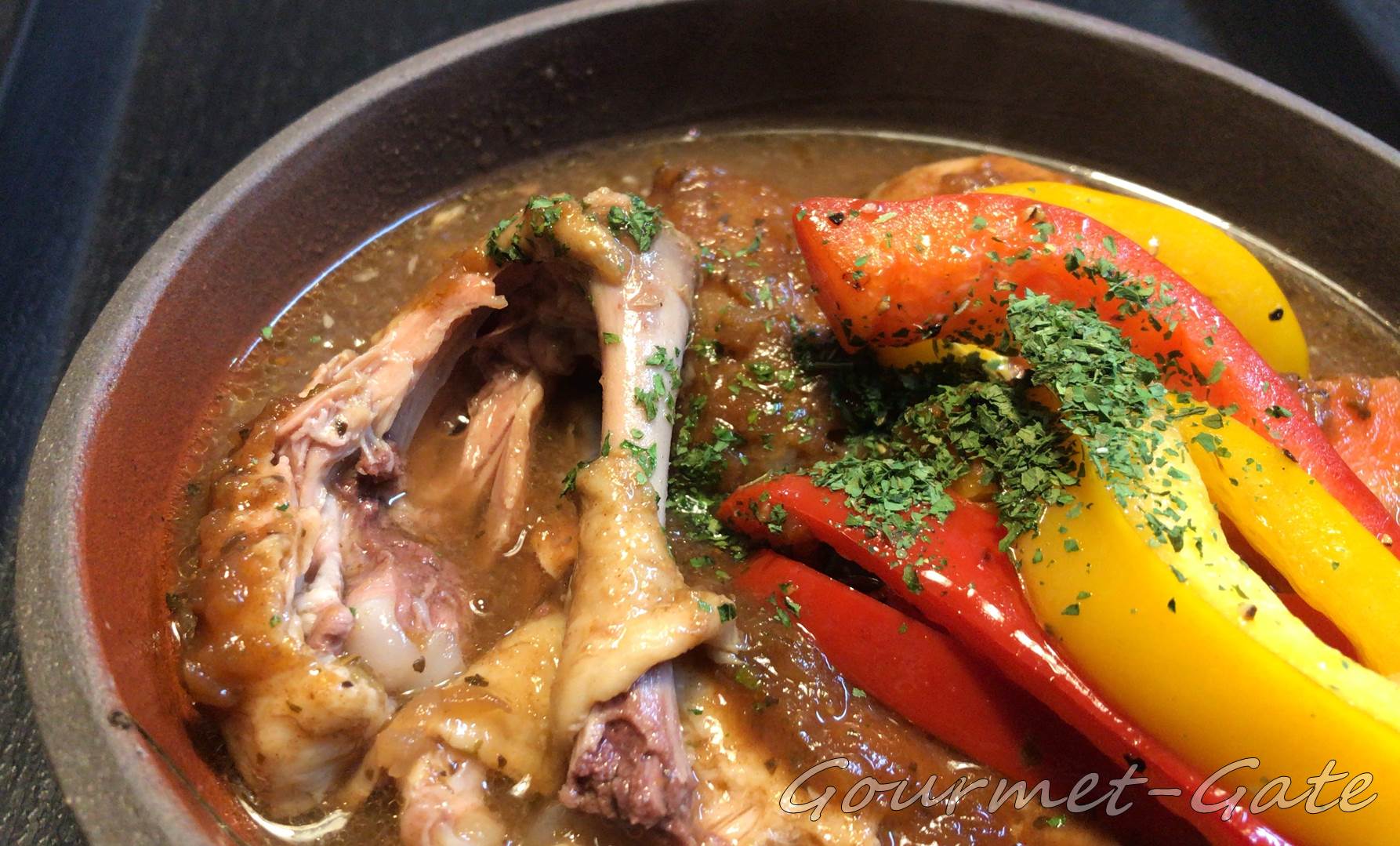 らっきょスープカレー、ほろほろのチキン
