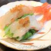 甘エビの紫蘇握り、生姜添え