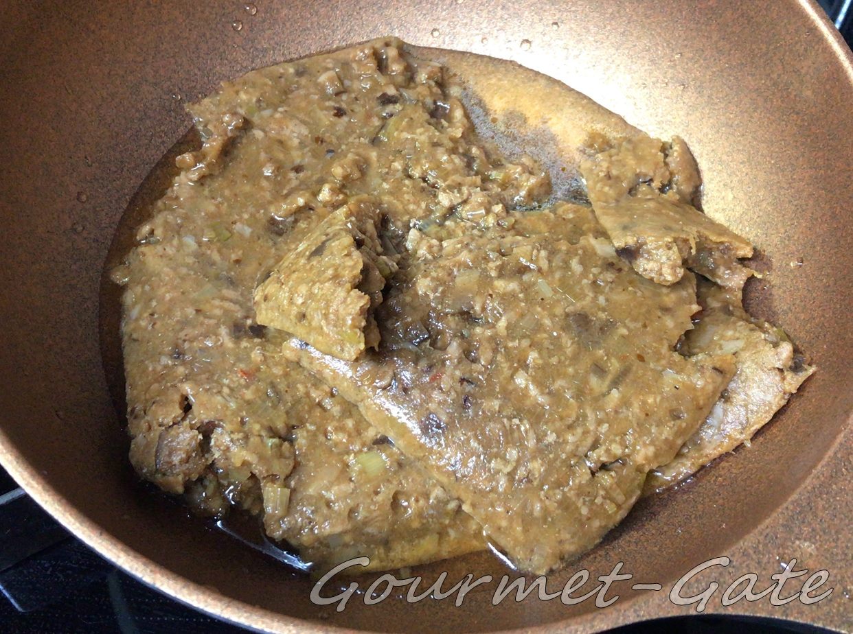 冷凍した麻婆の素と合わせる