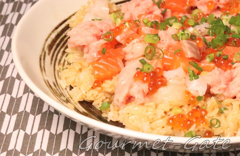 赤シャリと赤身魚で作った赤ちらし寿司