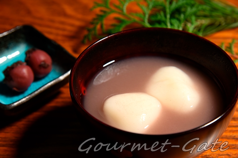 白玉で作ったお汁粉