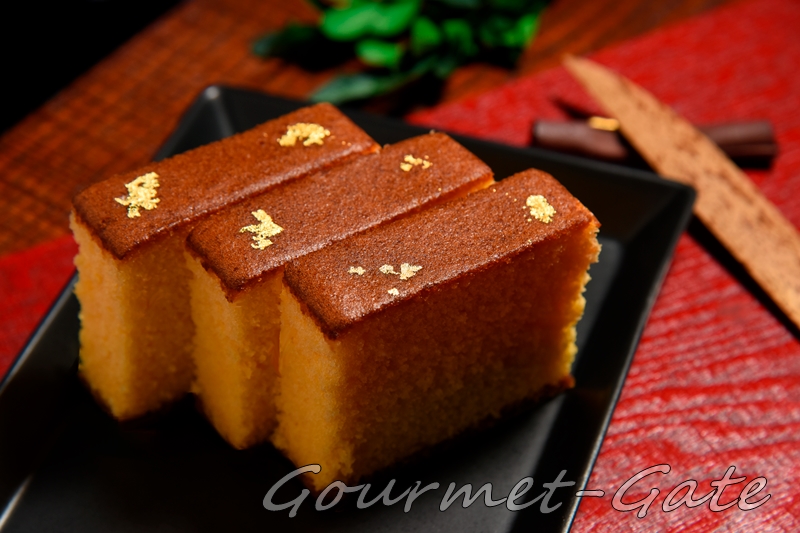 極上五三焼かすてらを盛り付け、高級感がすごい