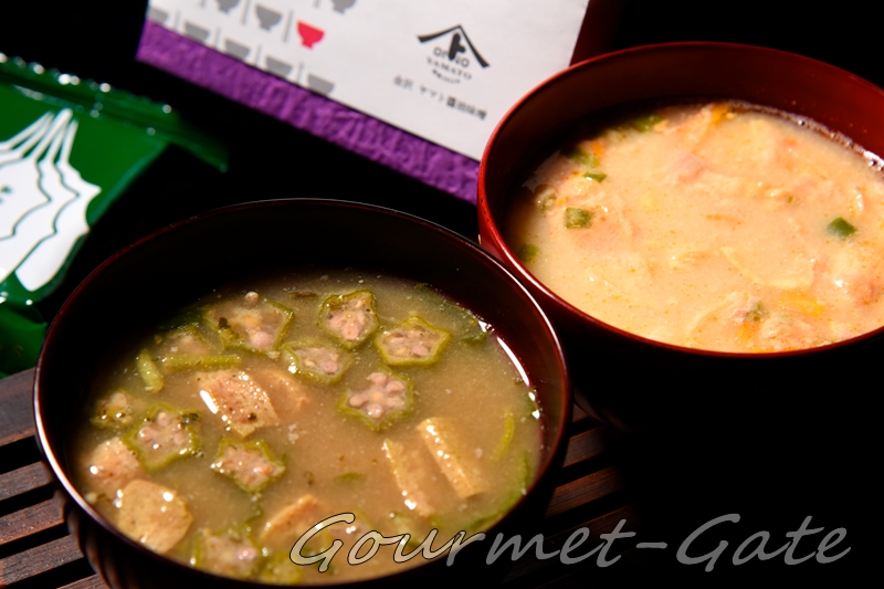 ねばねば野菜、甘酒入豚汁フリーズドライ、ぜいたくみそ汁ヤマト醤油味噌、金沢