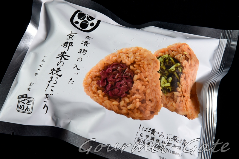 京漬物の入った京都米の焼おにぎりのパッケージ