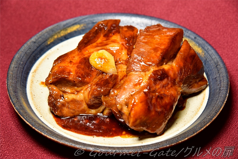 ツヤツヤの叉焼、煮豚、本味醂を使用